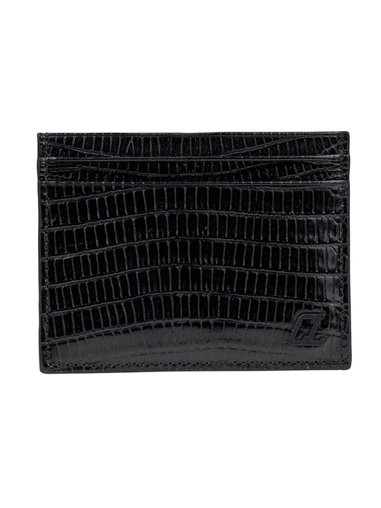 Christian Louboutin Handbags - Christian Louboutin Logo Appliquéd Lizard Effect Glossed Leather Cardholder NWT